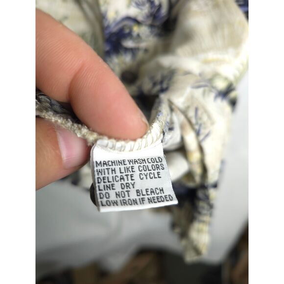 VTG Linguine And Bob Men's SZ L Yellow Hawaiian Floral Tropical Beach Vacation - Picture 4 of 8